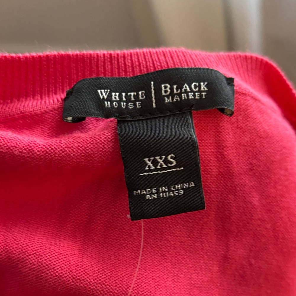 WHBM Pink Button-Up Cardigan NWT - Picture 6 of 7
